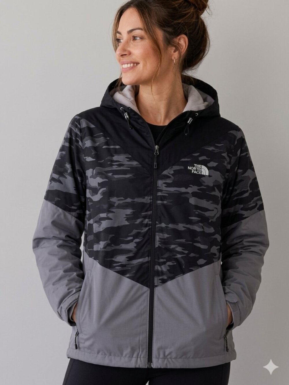 THE NORTH FACE Aryia 3-in-1 Tri-Climate Jacket Pache Gray/Black Camo Women's M